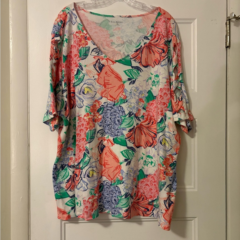 Kim Rogers Multicolor Floral Blouse